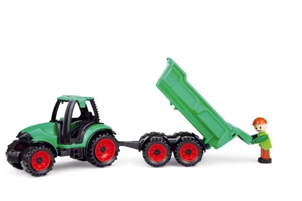 Auto Truckies traktor med anhænger plast 32cm med figur i kasse 24m+