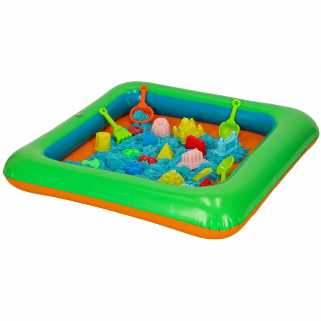 Kinetisk sand i kasse 1 kg sandkasse - 27 dele