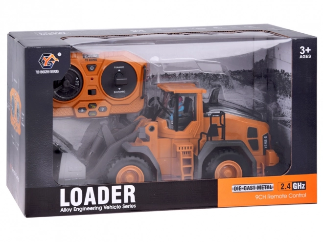 Fjernstyret bulldozer med bevægelig arm, lys og lyd