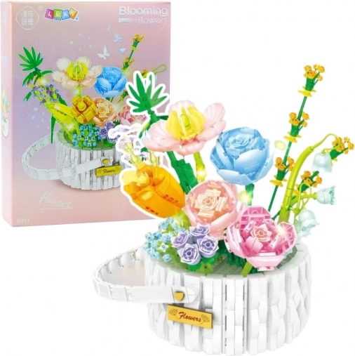 Konstruktionssæt Blomsterkurv med LED