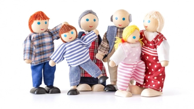 Trædukke familie 6 personer