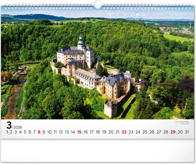 Vægkalender Panoramata Tjekkiet 2026