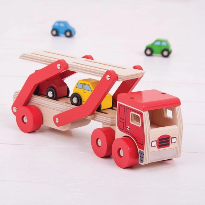 Trælastbil med biler fra Bigjigs Toys