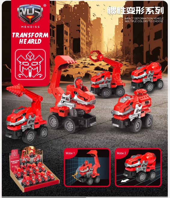 Autorobot Dino Brandmand 11 cm