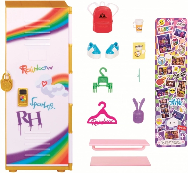 Skolelocker RAINBOW HIGH Style Locker med tilbehør