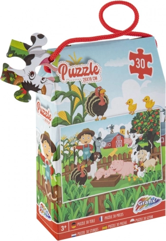 Gård-puslespil 30 brikker 29 × 18 cm