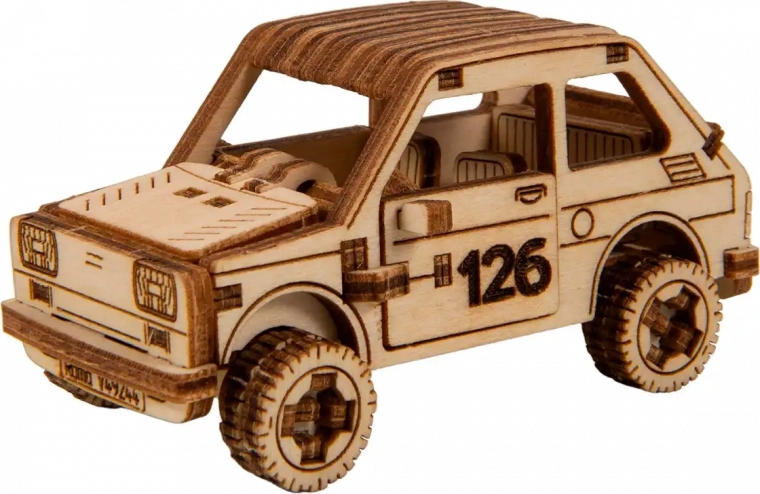 Træ 3D-puslespil – rallybil model 3