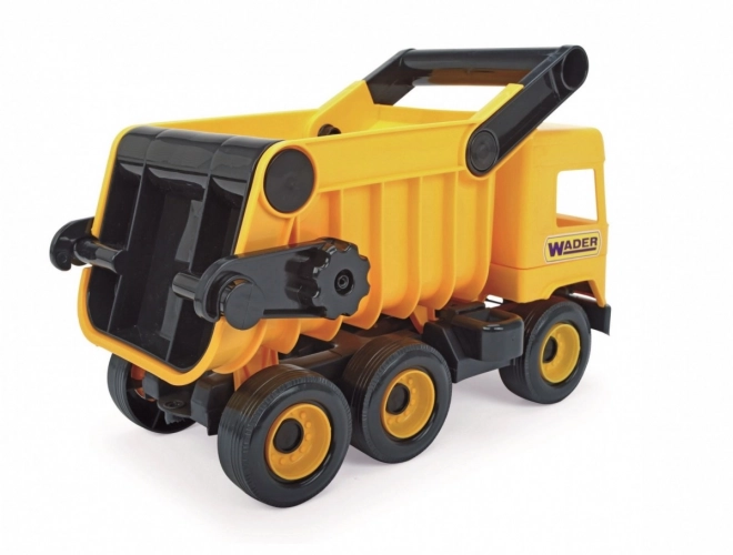 Gul tipvogn Middle Truck 38 cm i kasse