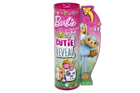 Panenka Barbie Cutie Reveal Teddy Bear Doll - Delfin