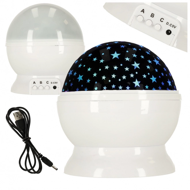 Stjernenatlampe – Hvid