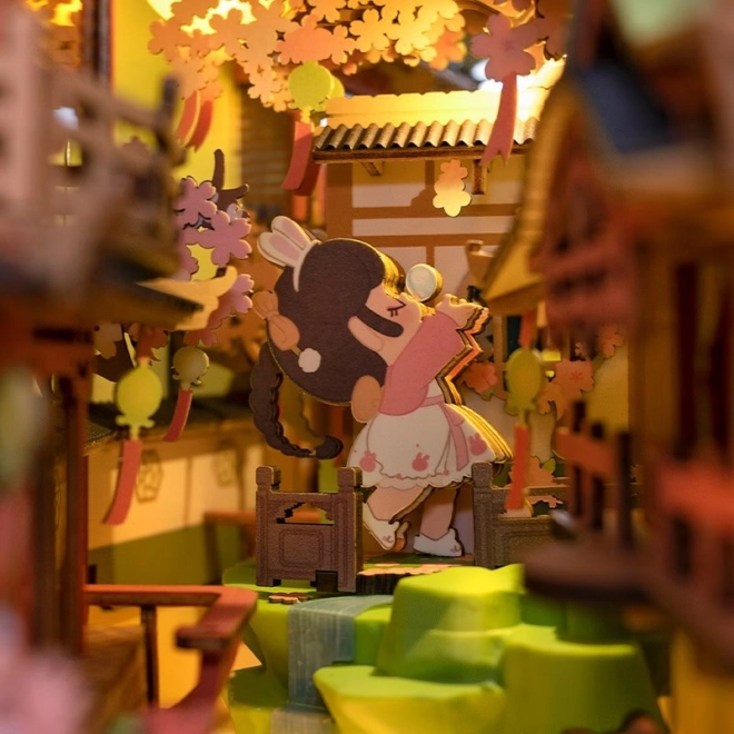 RoboTime 3D Puzzle Bogstøtte "Falling Sakura" (træ)