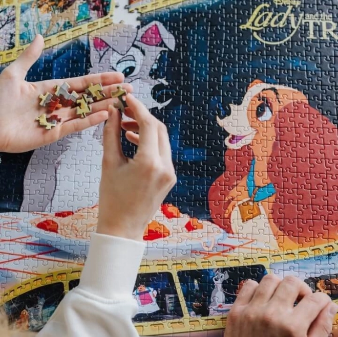 TREFL Puzzle Premium Plus Iconiske Øjeblikke: Lady og Vagabonden 1000 brikker