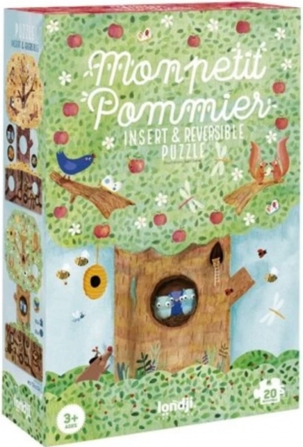 Londji dobbeltsidet puslespil Sommer og Vinter dyr