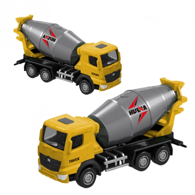 Samlermodel blandingsvogn Huina gul 1:80