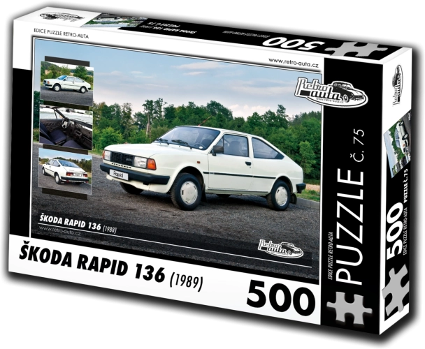 Puslespil Retro-biler Škoda Rapid 136 (1988) – 500 brikker