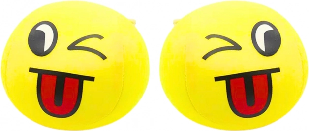 Blød Emoji-bold gul 9 cm