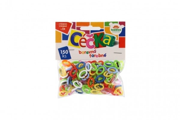 Farverige C-figurer 150 stk plastik i pose