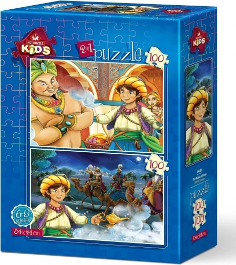 Puslespil Aladdin og den magiske lampe 2×100 brikker