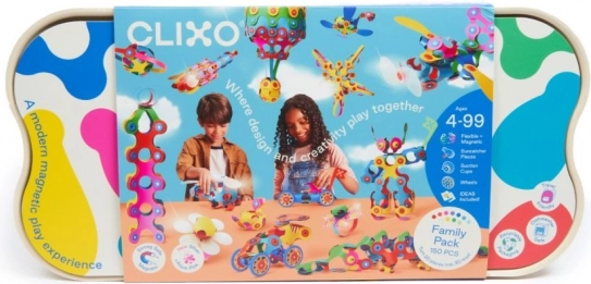 Magnetiske byggesæt Clixo Family Pack - 150 dele