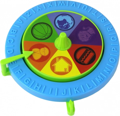 Spinner, der angiver bogstaver og kategorier