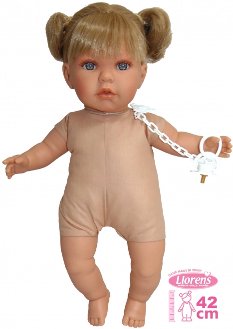 Llorens 424J JULIA - realistisk dukke med lyde og blødt stoflegeme - 42 cm