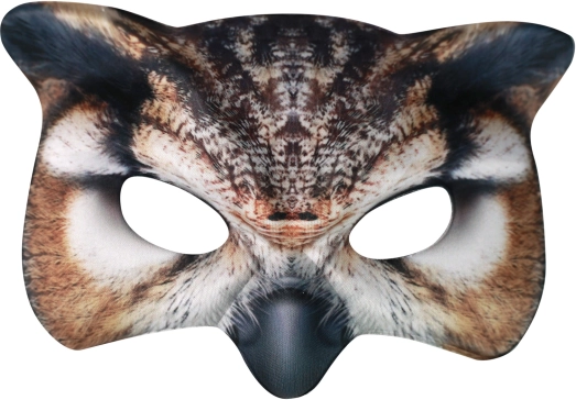 Stofmaske med uglemotiv
