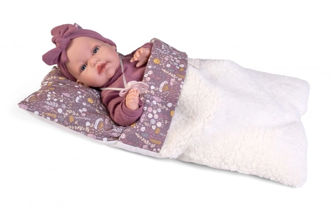 Antonio Juan 70356 TONETA - realistisk babydukke med lyde og blødt stofkrop - 34 cm
