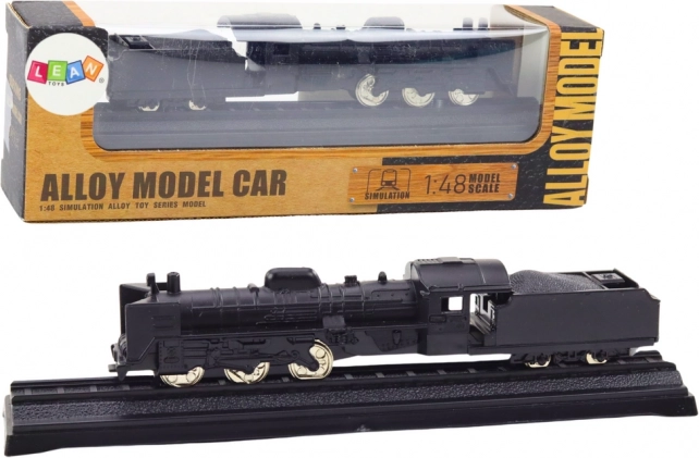 Metal samlermodel af lokomotiv 1:48 – sort