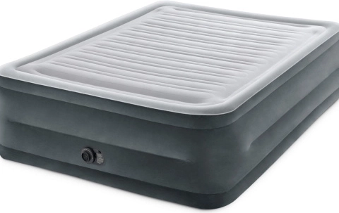 oppustelig dobbelmadras med automatisk pumpe INTEX 203 × 152 × 56 cm