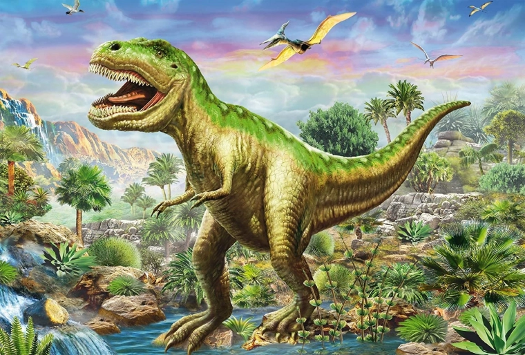 Vildt møde med T‑Rex