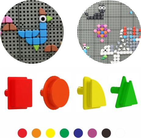 Masterkidz Sæt knopper i form af geometriske figurer til STEM-tavler