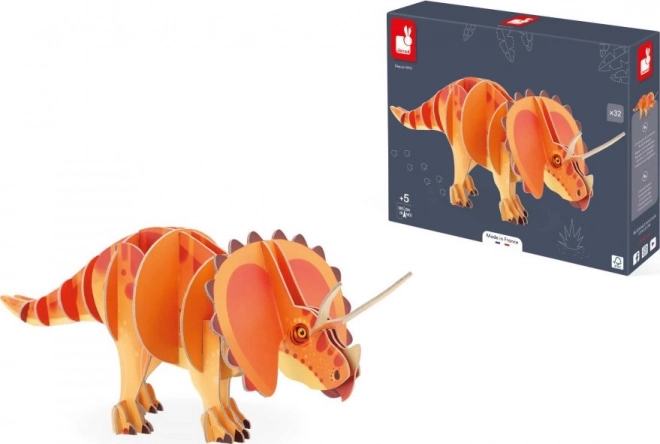 3D puslespil Triceratops fra Janod