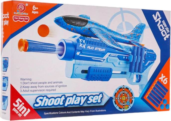 Pistol med flyaffyrer 5-i-1 – orange