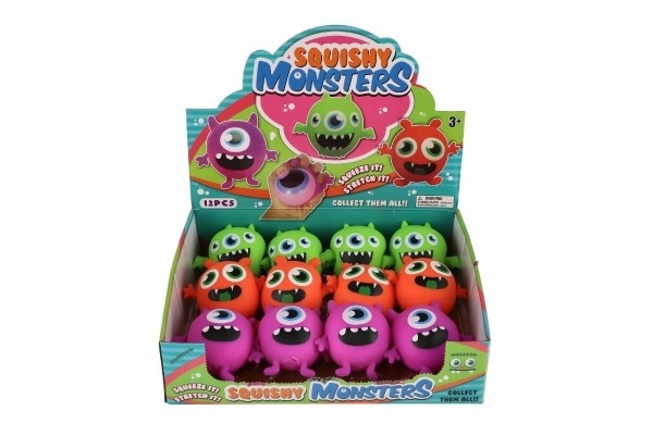 Monster bold/monster antistress klemme slim 9x8cm 3 farver