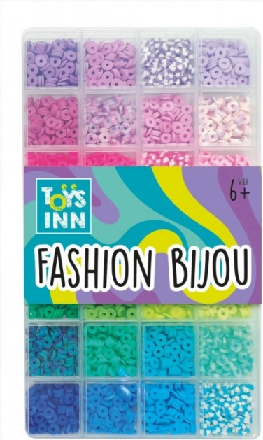 Koraliky Clay Beads mix i blå nuancer
