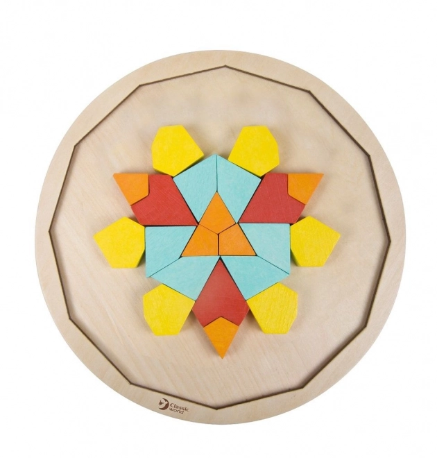 Montessori puslespil mandala - mønstre, former og farver