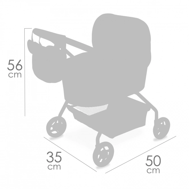 Min første dukkevogn med taske Koala 56 cm
