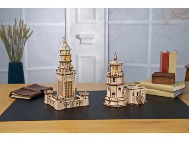 Ugears 3D træ mekanisk puslespil Alexandrianske fyrtårn