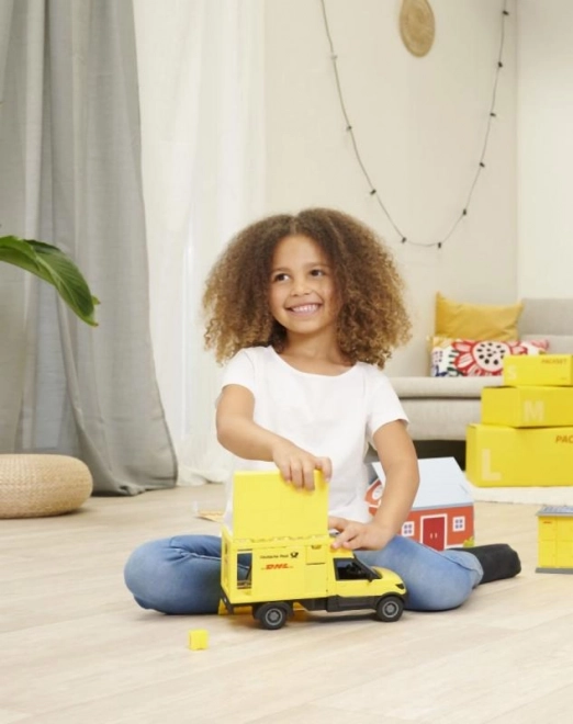Sæt med DHL-køretøj 25 cm City