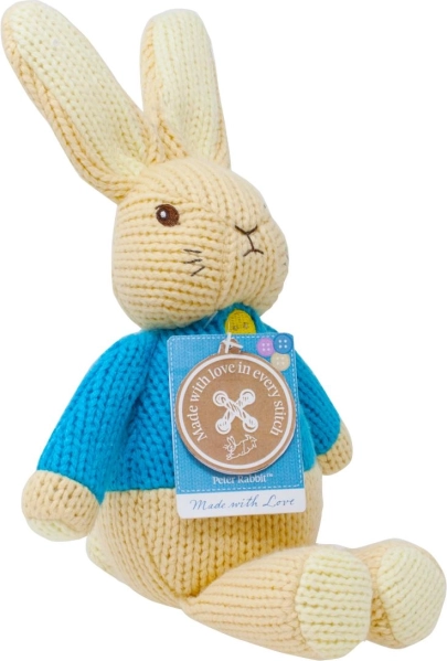 Plys-kaninen Peter i blød jersey Made with Love 18 cm