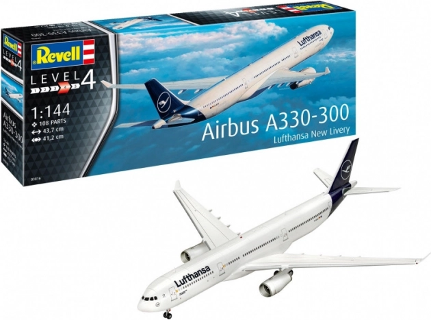 Plastikmodel af fly Airbus A330-300 Lufthansa 1:144