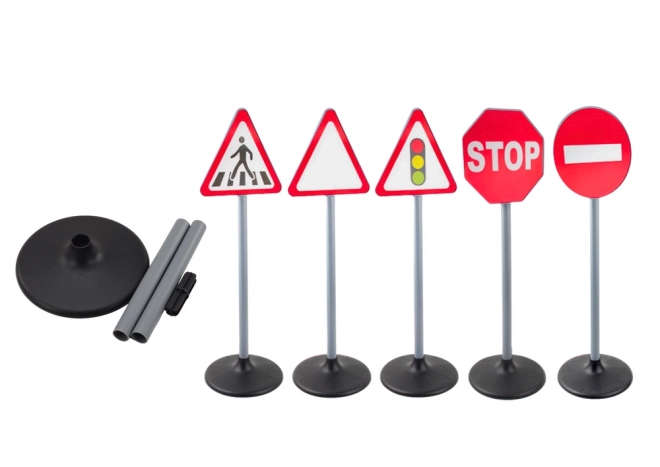 Sæt af trafikskilte til undervisning 5 stk 70 cm
