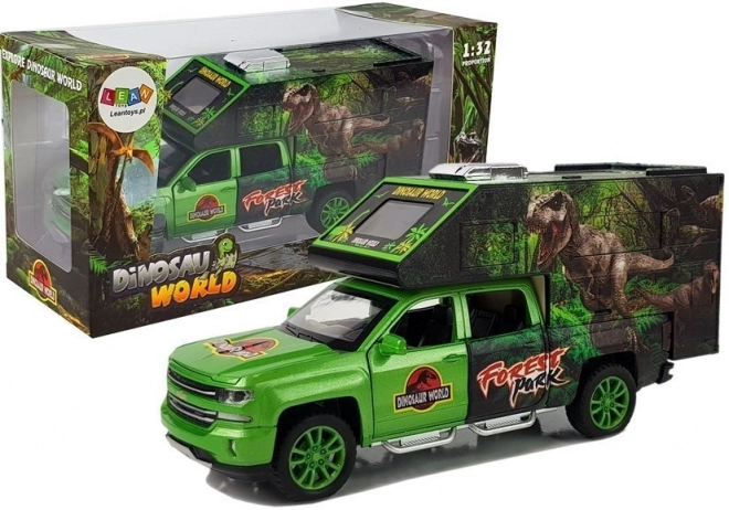 Camper med dinosaurer grøn