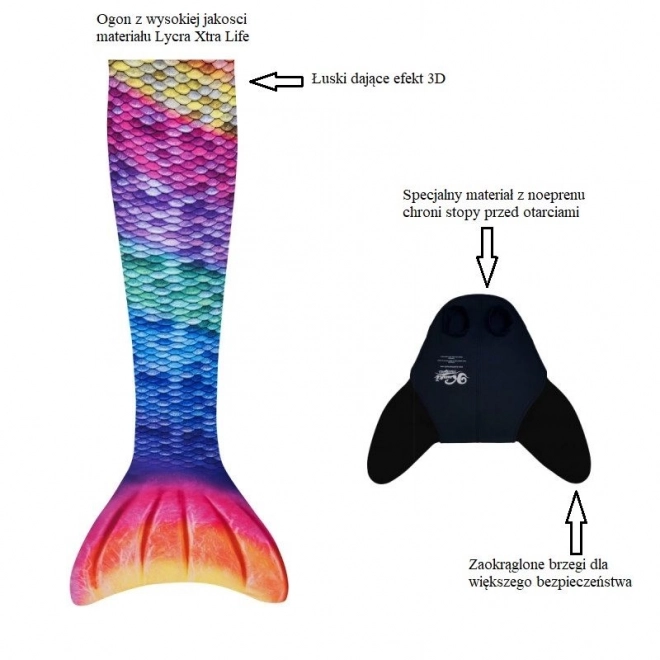 Havfruehale til svømning Rainbow