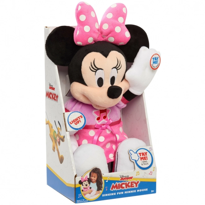 Syngende plysbjørn Minnie Mouse