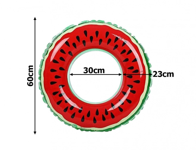 Stor oppustelig vandmelonring 70 cm til børn