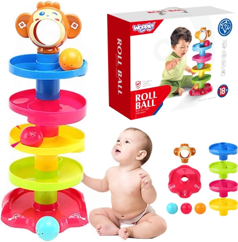 Woopie Spiraletårn til børn med kuglebane og 3 bolde