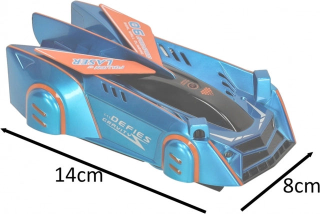 Laser RC-bil til væg og loft – blå