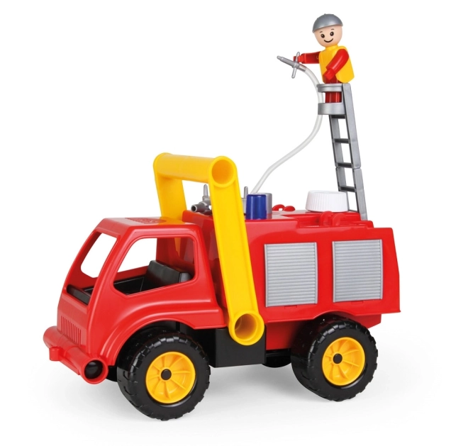 Sprøjtende brandbil med figur