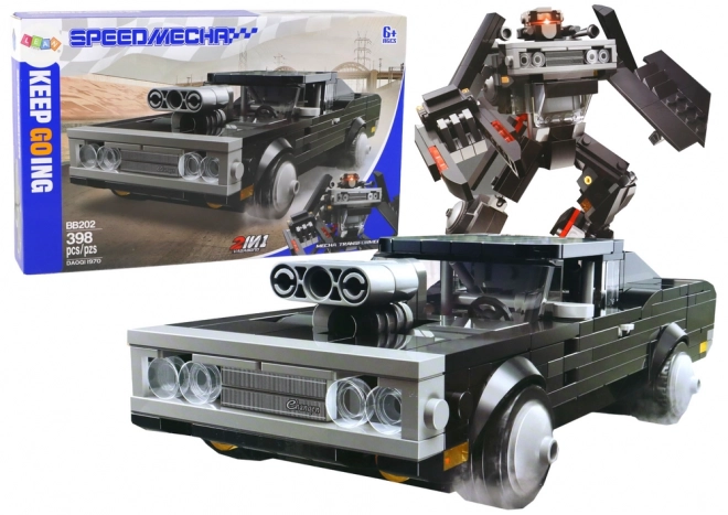 Byggesten Transformering bil Robot 2-i-1